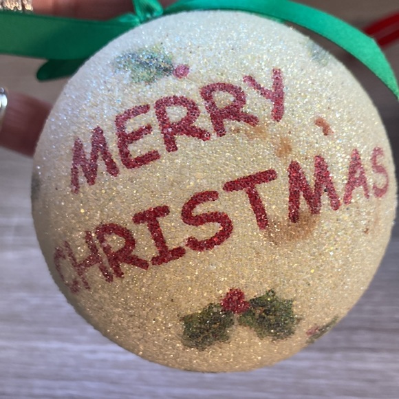 Vintage sugar frosted styrofoam ornaments (4) - Picture 7 of 16